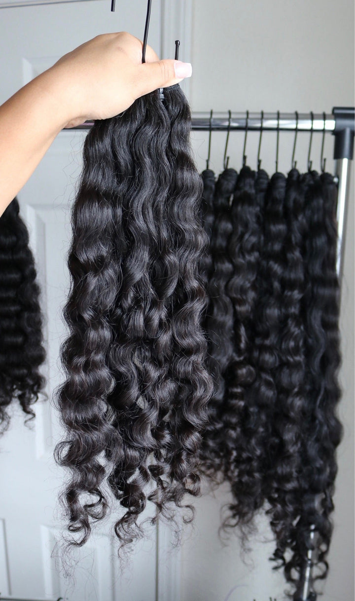 Raw Indian Curly Hair Extensions - Flawless Hair Extensions